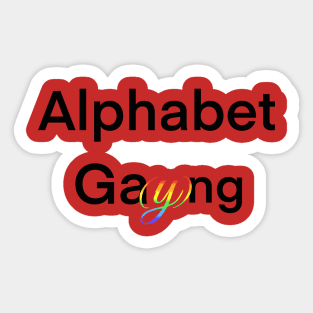 Alphabet Ga(y)ng *black letters* Sticker